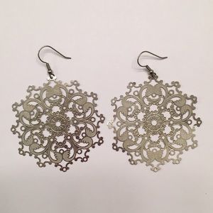 Filigree statement earrings